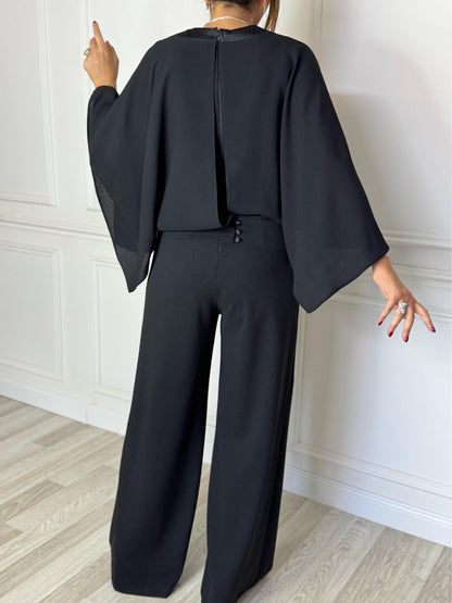 🔥 50% OFF TODAY 💕 Elegant Batwing Sleeve Jumpsuit