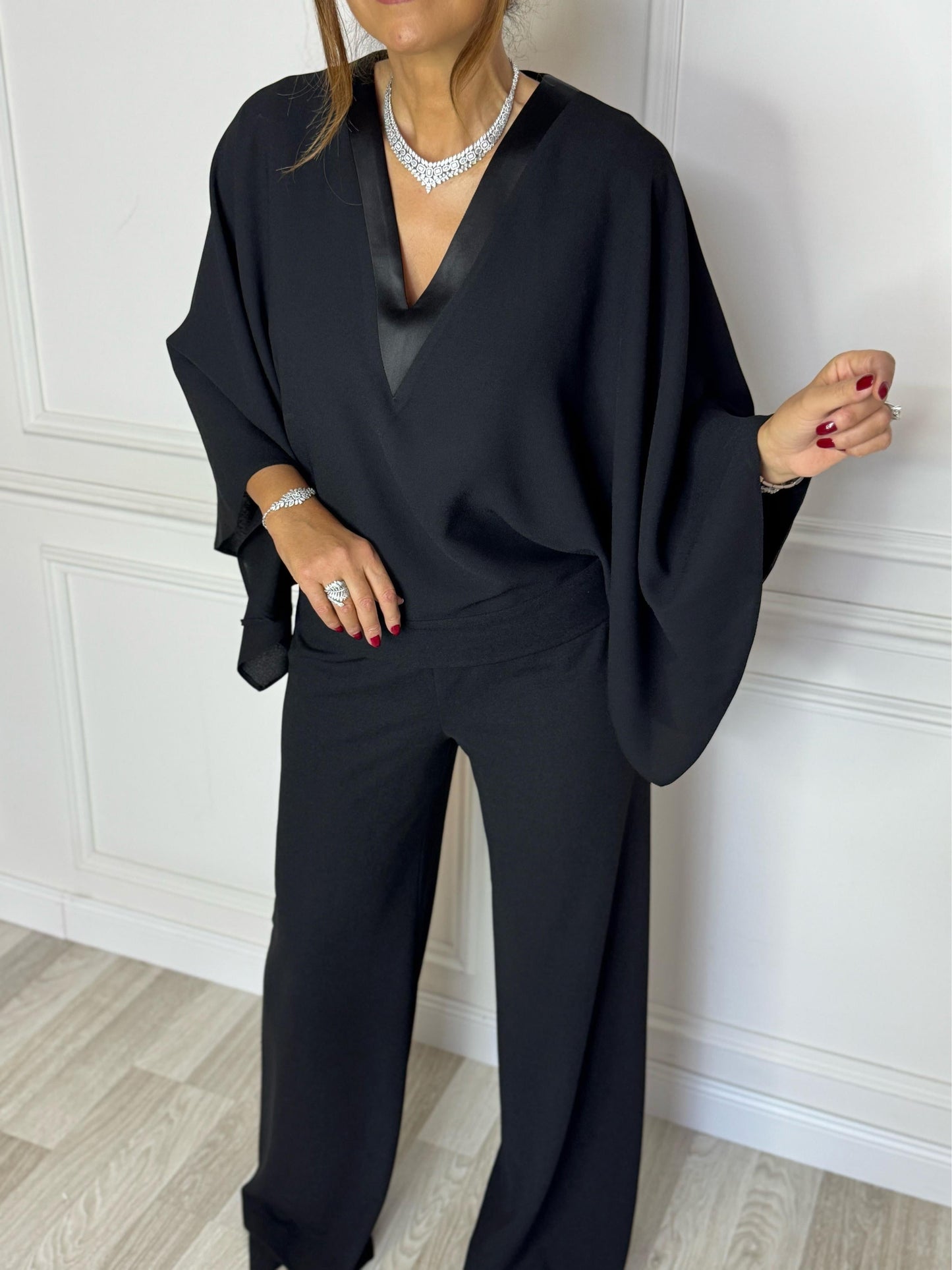 🔥 50% OFF TODAY 💕 Elegant Batwing Sleeve Jumpsuit