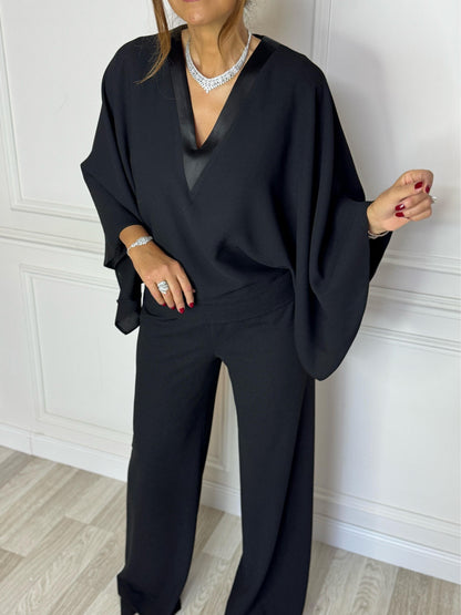 🔥 50% OFF TODAY 💕 Elegant Batwing Sleeve Jumpsuit