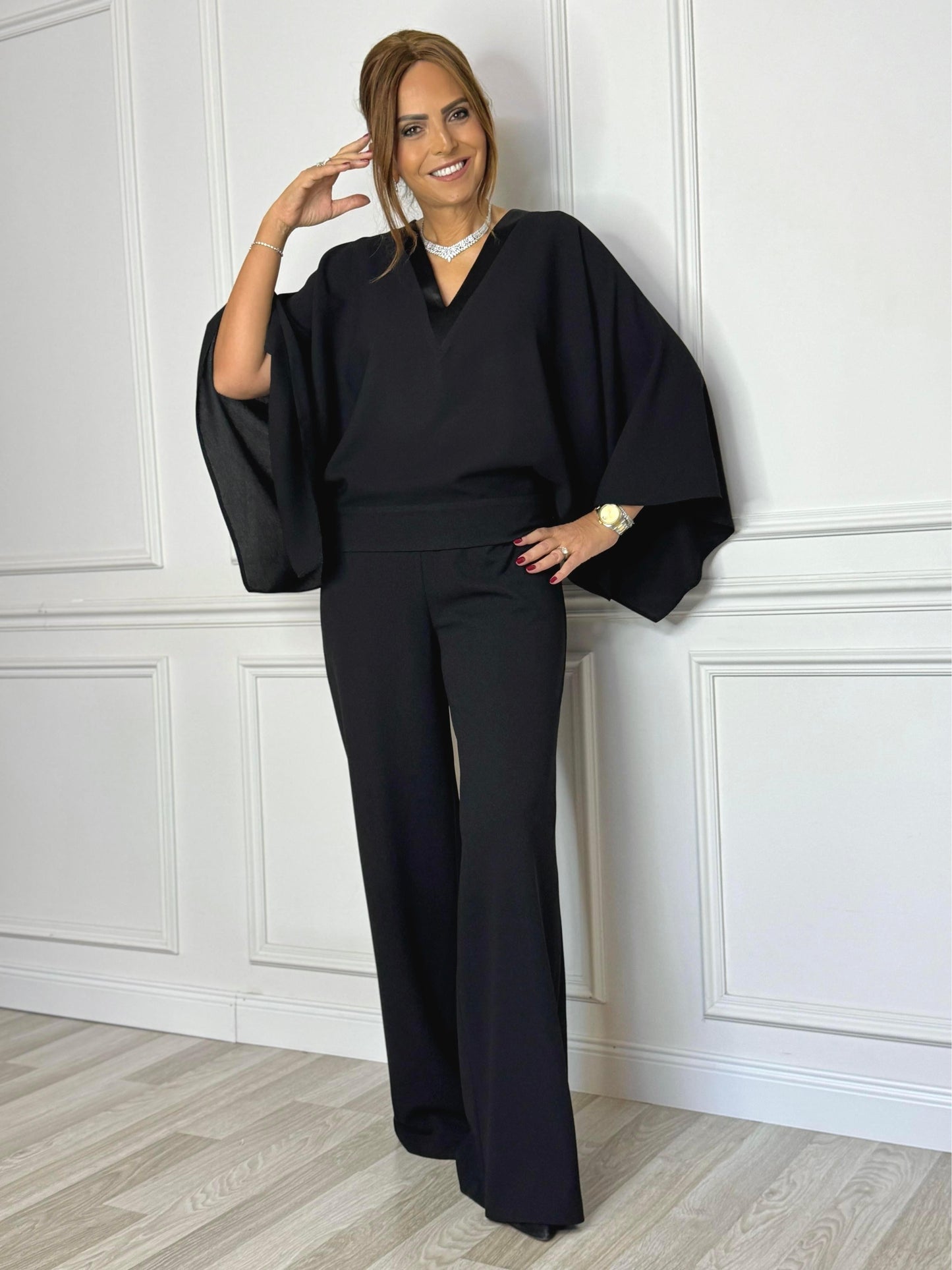 🔥 50% OFF TODAY 💕 Elegant Batwing Sleeve Jumpsuit