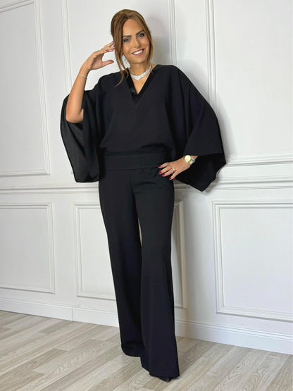 🔥 50% OFF TODAY 💕 Elegant Batwing Sleeve Jumpsuit