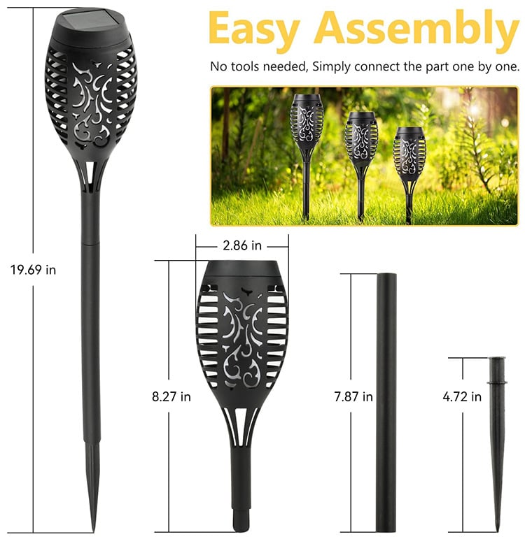 📦📦Flash Sale⚡ 50K+ Solar Powered Fire Flame Design Garden Light