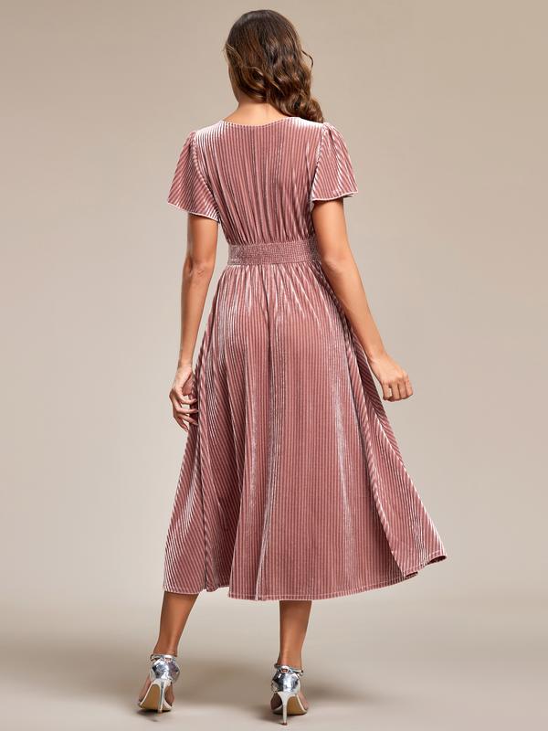 💃 EVER PRETTY Velvet V-Neck Christmas Dress – Elegant, Chic & Perfect for Winter Events! 🎄💖