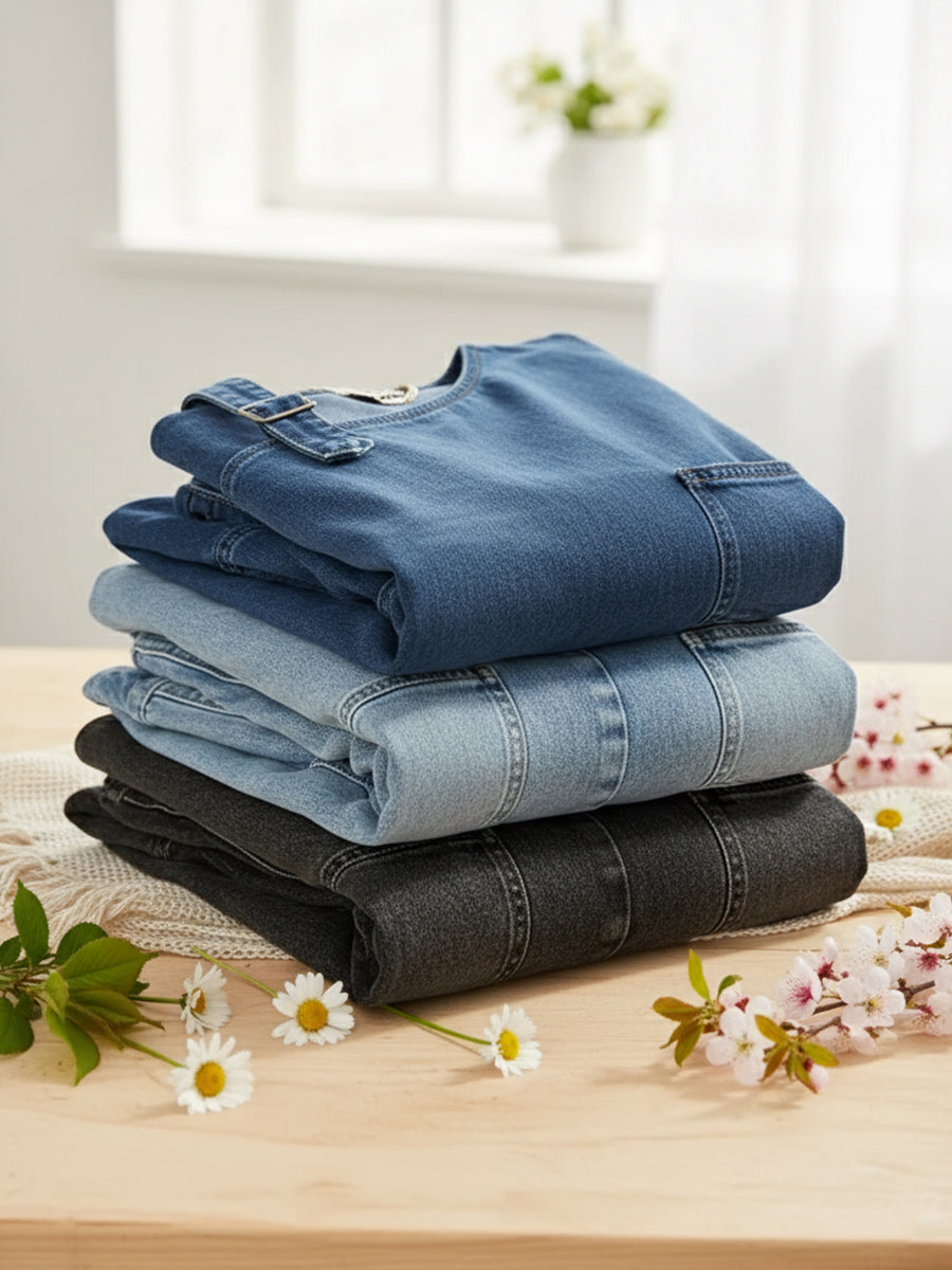 📦📦 New Arrivals🔥 Women's Fashionable Off the Shoulder Denim Jumpsuit