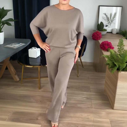 ⏰Elegant 3-piece set including a long cardigan, top and trousers💞