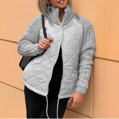 2025 Women’s Knit Patchwork Puffy Jacket 🎁 Christmas Special Offer ☃️