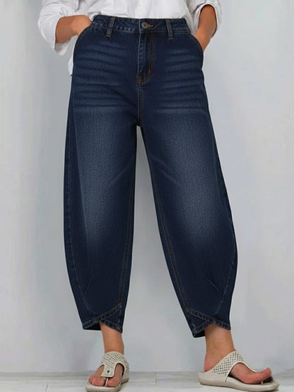 🎈🎈 100% cotton denim with a crossover hem — comfy, flattering, and easy to style