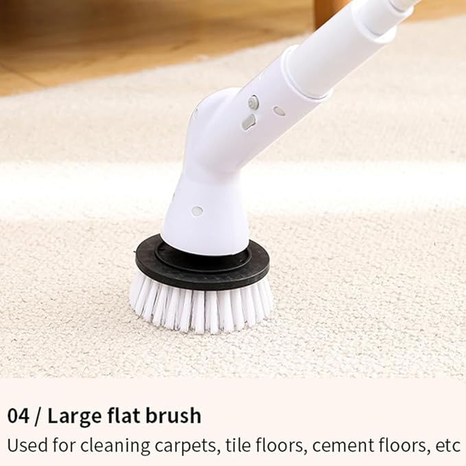 ✨Electric Spin Scrubber – Deep Clean Made Easy! 💪 Cordless Power & 6 Brush Heads for Every Surface 🧼