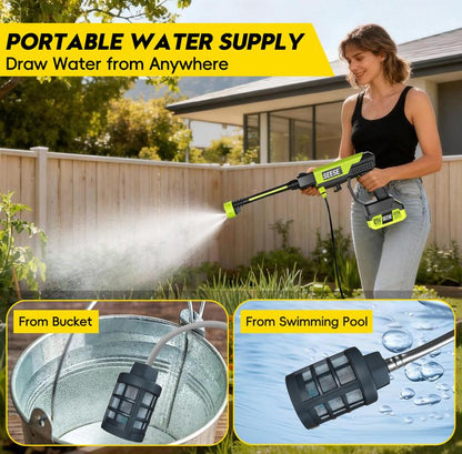 SEESE Portable Cordless Washer + Base 🌟 Car Wash/Home Clean/Garden Watering