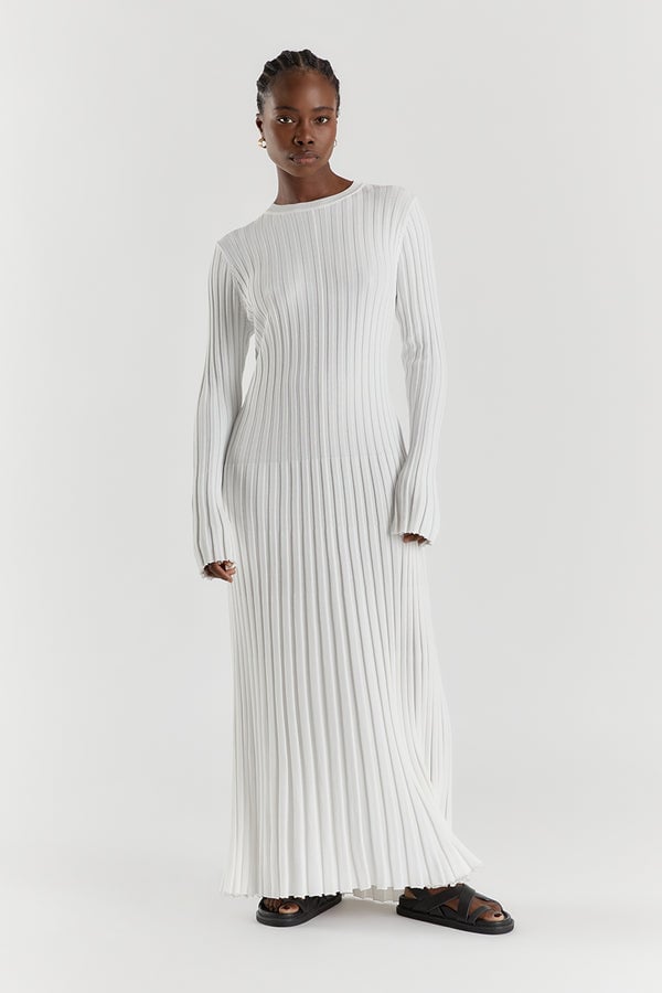 🎉2025 Fall New Long Sleeved Knit Midi Dress
