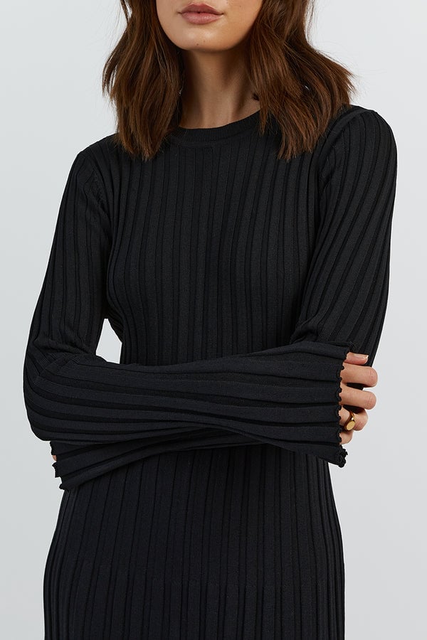 🎉2025 Fall New Long Sleeved Knit Midi Dress