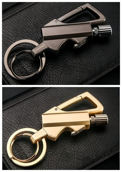 ✨Last Day 49% OFF - Permanent Match Infinity Lighter with Multitool Keychain Bottle Opener
