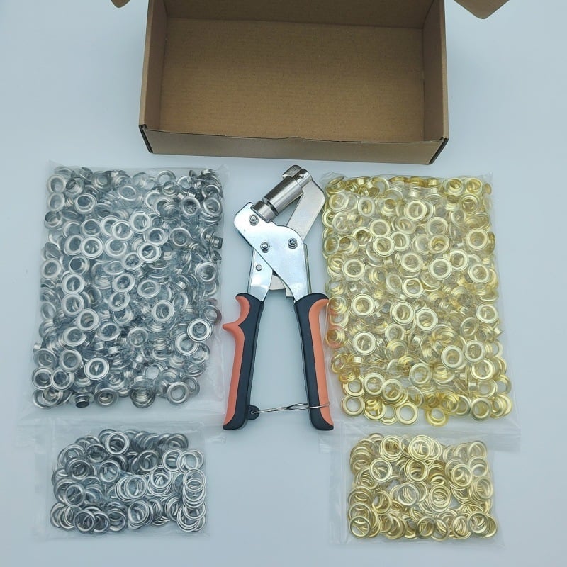 🔥 50% OFF TODAY🛠️ Heavy-Duty Grommet Plier | 3/8" Eyelet Tool Kit with 200pcs Grommets