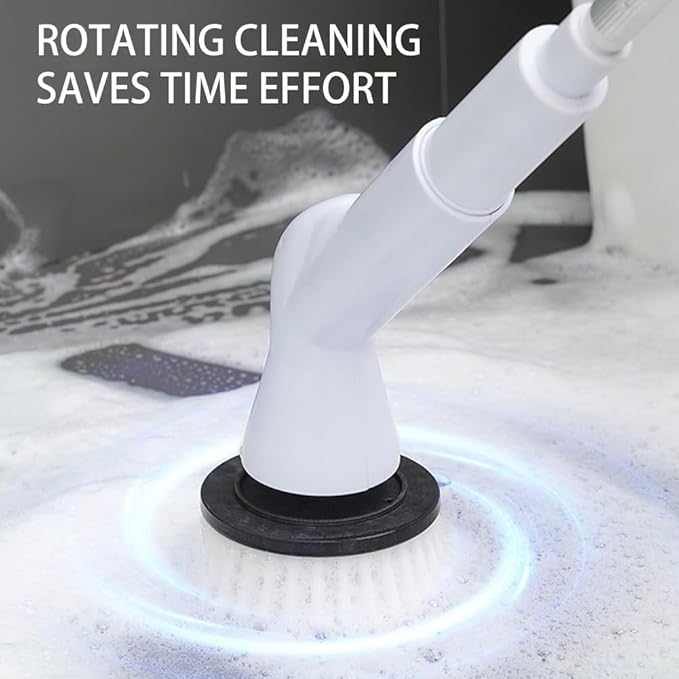 ✨Electric Spin Scrubber – Deep Clean Made Easy! 💪 Cordless Power & 6 Brush Heads for Every Surface 🧼