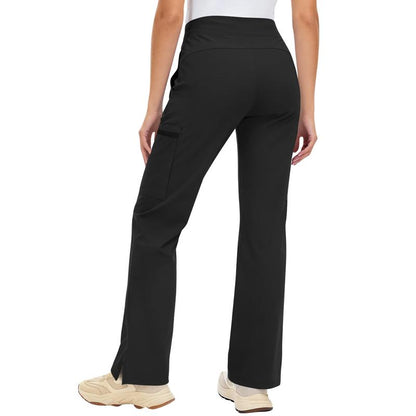 ✨✨Kecols Women's Yoga Scrub Pants ✨ High-Rise Straight Leg Cargo Bottom