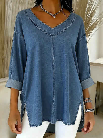 📦📦 New Arrivals🔥 Women's Casual Washed Denim Cotton Top