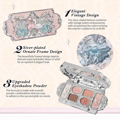 🌸 6-Color Matte & Shimmer Eyeshadow Palette | High Pigment, Long-Lasting & Blendable💖