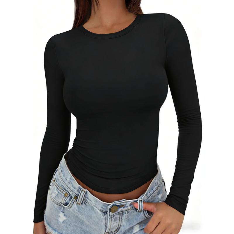 ✨ ✨【Limited Time Deal】Women's Long-Sleeve Slim Undershirt ✨ Basic Minimalist Top