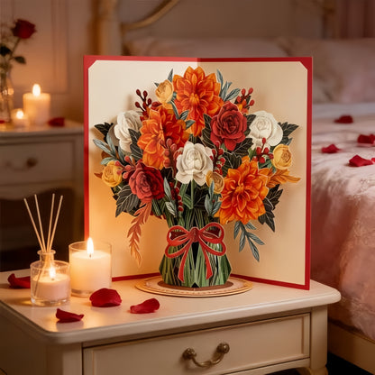 🤩🤩Forever-Blooming 3D Flower Pop-Up Card– Personalized Love Message & Everlasting Bloom
