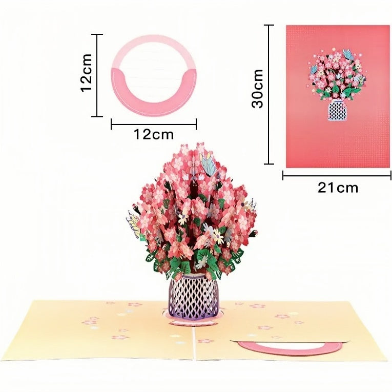 🤩🤩Forever-Blooming 3D Flower Pop-Up Card– Personalized Love Message & Everlasting Bloom