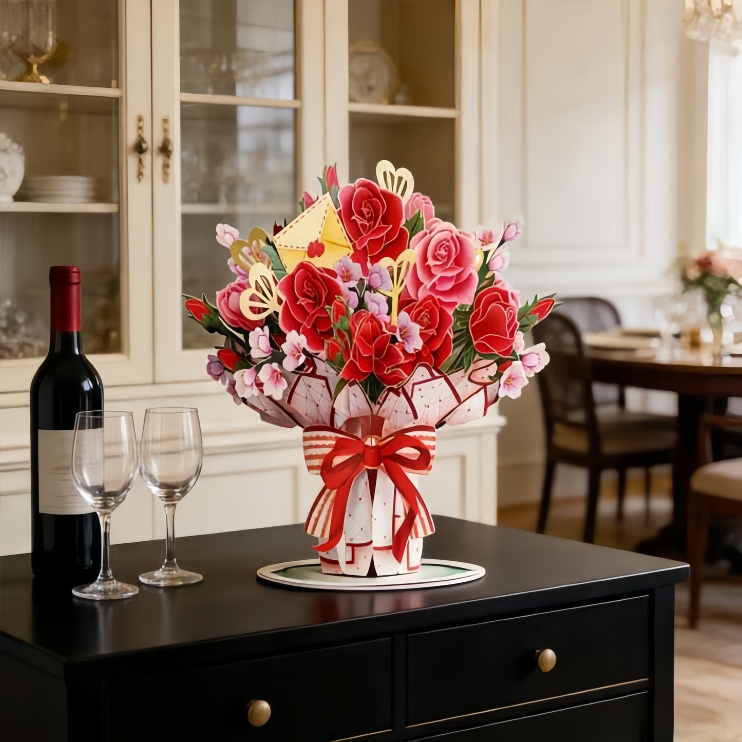 🤩🤩Forever-Blooming 3D Flower Pop-Up Card– Personalized Love Message & Everlasting Bloom