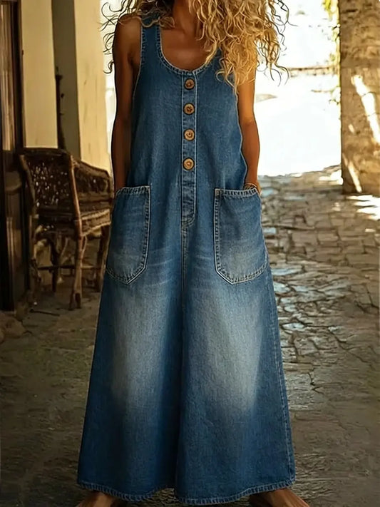 📦📦Women's Casual Denim Cotton Sleeveless Dress