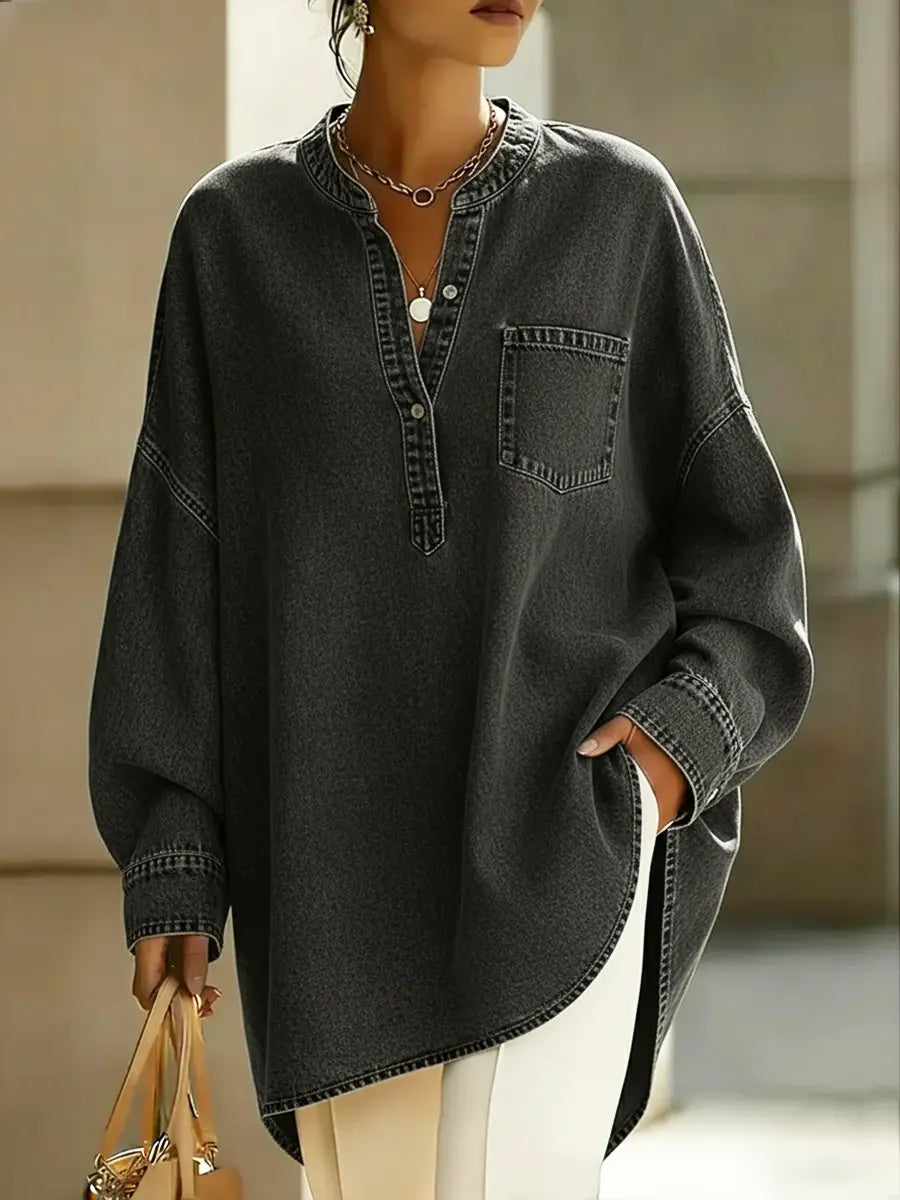 💝💝Women's Fashionable Casual Denim Cotton Shirt