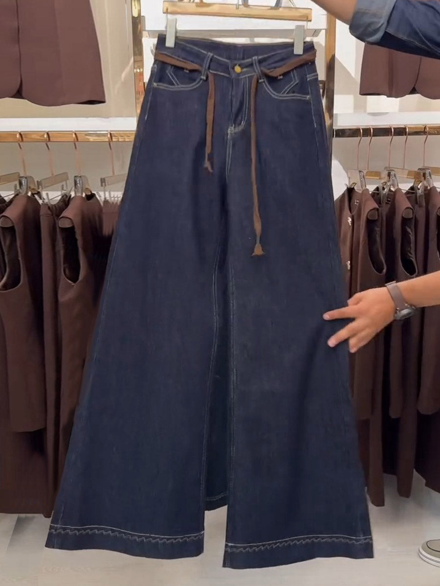 📦📦Women's High-waisted Casual Loose-fitting Wide-leg Jeans