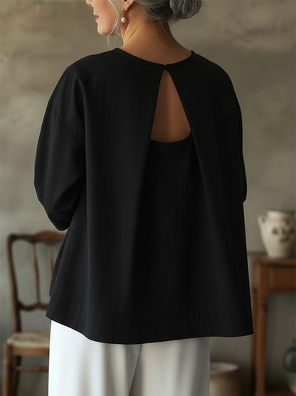 📦📦Elegant Backless Design 100% Cotton Shirt Top