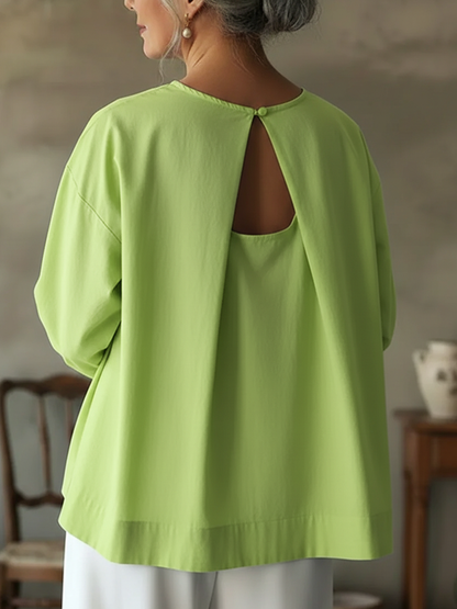 📦📦Elegant Backless Design 100% Cotton Shirt Top