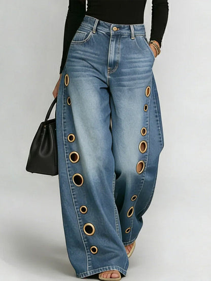 📦📦Buy 2 PCS for free shipping🔥Women's New High-waisted Casual Loose Wide-leg Jeans