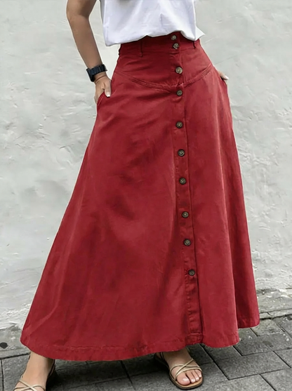 💝💝Women's Casual And Fashionable A-line Cotton Skirt