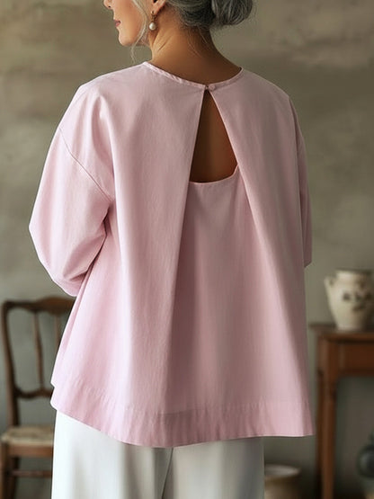 📦📦Elegant Backless Design 100% Cotton Shirt Top