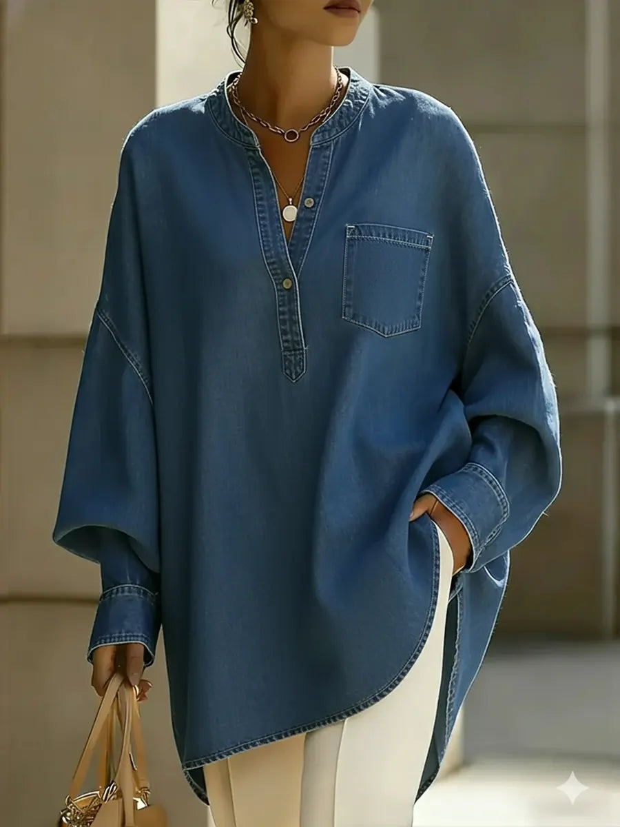 💝💝Women's Fashionable Casual Denim Cotton Shirt