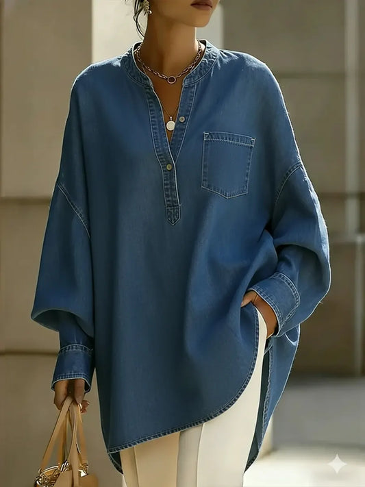 💝💝Women's Fashionable Casual Denim Cotton Shirt