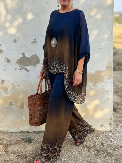 📦📦Buy 2 PCS for free shipping🔥Elegant And Cozy Leopard Print Top And Pants Two-piece Set