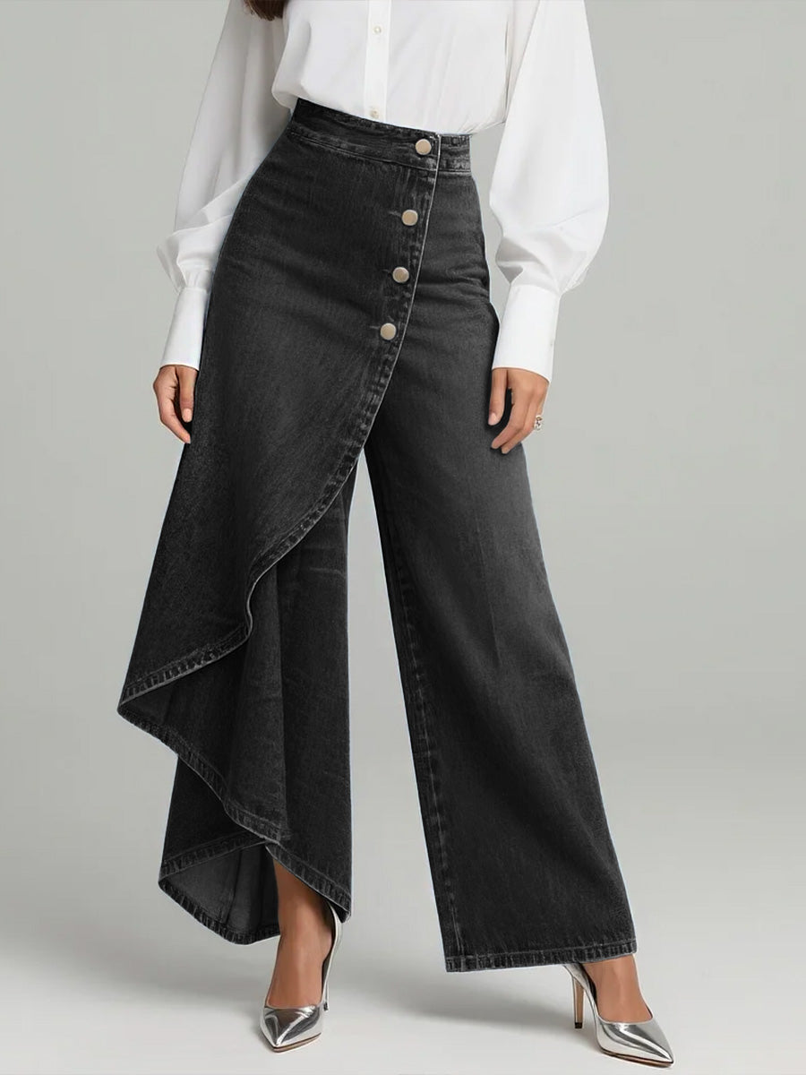 💝💝Women's High-waisted Relaxed Fit Wide-leg Jeans With A Stylish Design.