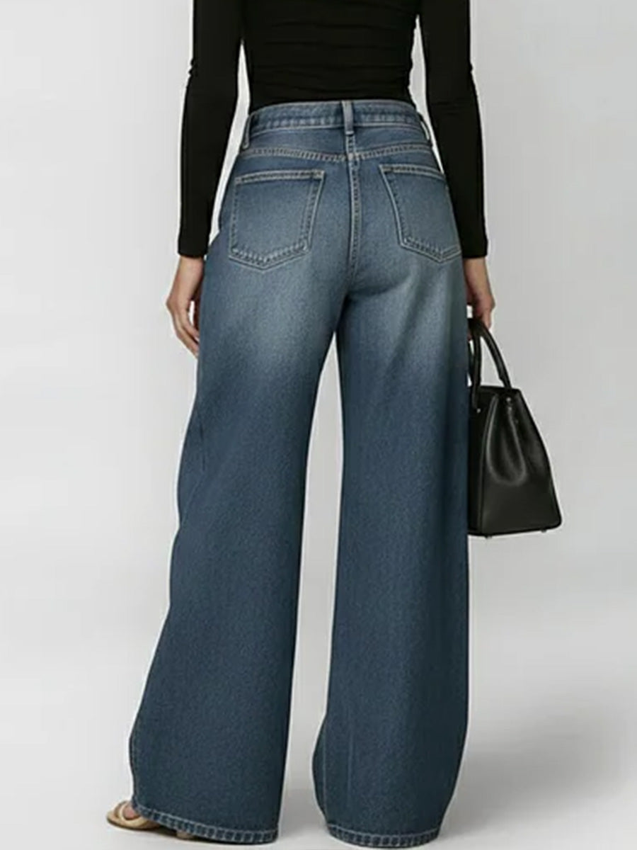 📦📦Buy 2 PCS for free shipping🔥Women's New High-waisted Casual Loose Wide-leg Jeans