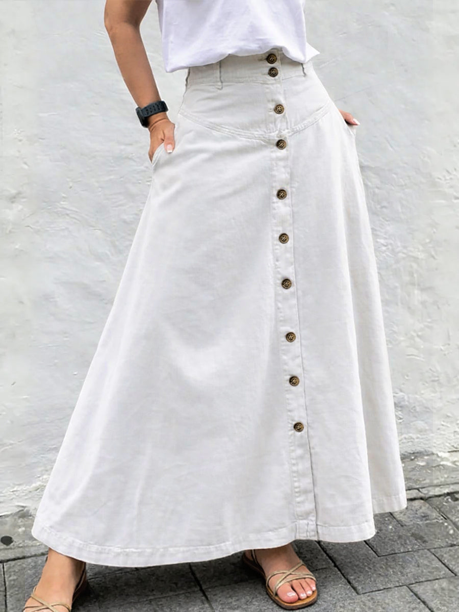 💝💝Women's Casual And Fashionable A-line Cotton Skirt