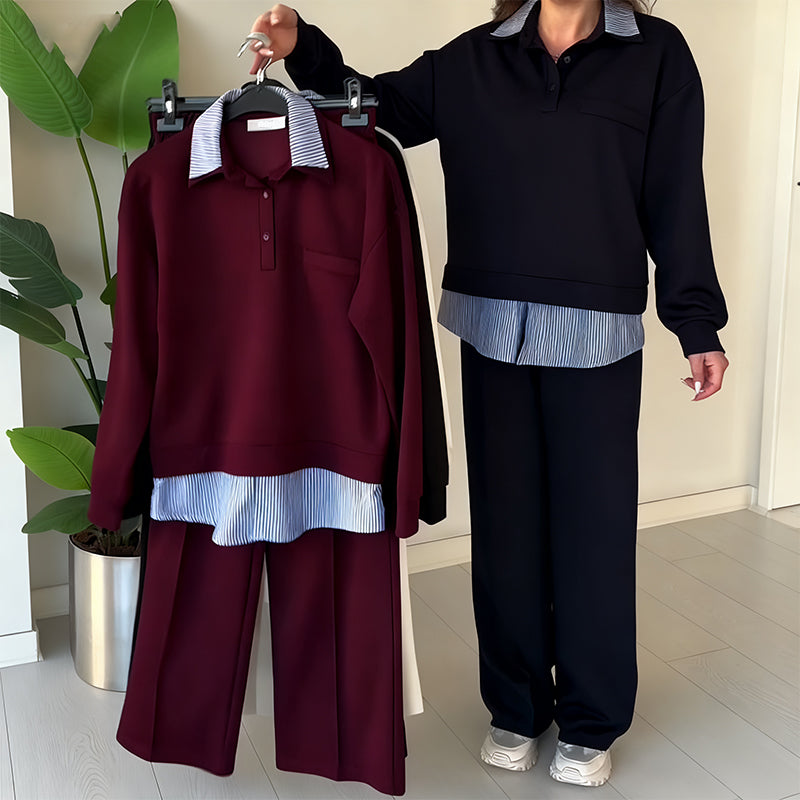 🤩🤩Time-Limited Special⏰Women's Casual Long-Sleeve Top and Pants 2-Piece Set