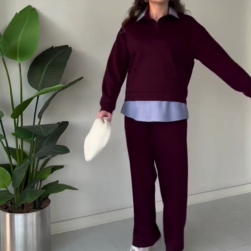 🤩🤩Time-Limited Special⏰Women's Casual Long-Sleeve Top and Pants 2-Piece Set