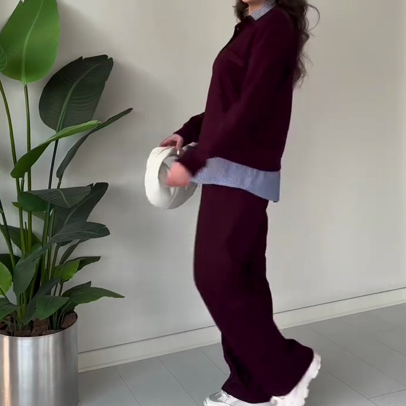 🤩🤩Time-Limited Special⏰Women's Casual Long-Sleeve Top and Pants 2-Piece Set
