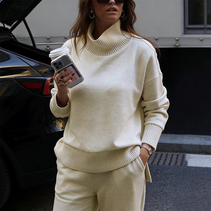 🤩🤩2026 New Arrivals 50% OFF💥High-Neck Side-Zip Sweatshirt & Pants Set 👚👖