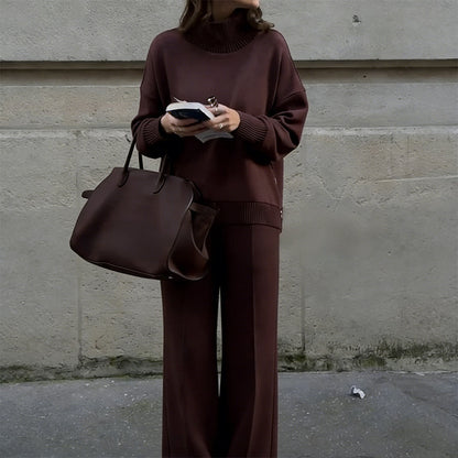 🤩🤩2026 New Arrivals 50% OFF💥High-Neck Side-Zip Sweatshirt & Pants Set 👚👖