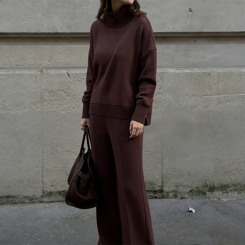 🤩🤩2026 New Arrivals 50% OFF💥High-Neck Side-Zip Sweatshirt & Pants Set 👚👖