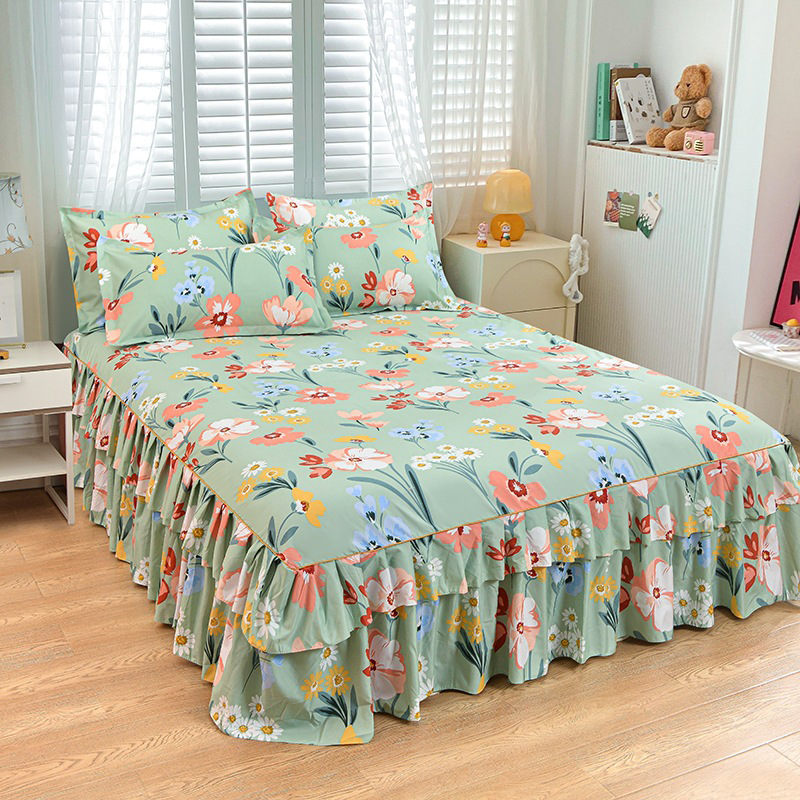 🤩🤩Limited-time 50% off⏰3-Piece Ruffled Bed Skirt Set🛏️