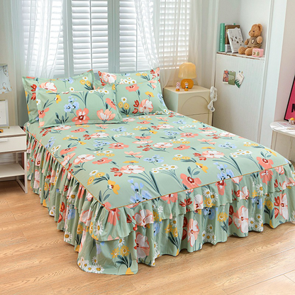 🤩🤩Limited-time 50% off⏰3-Piece Ruffled Bed Skirt Set🛏️