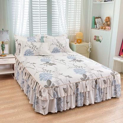 🤩🤩Limited-time 50% off⏰3-Piece Ruffled Bed Skirt Set🛏️