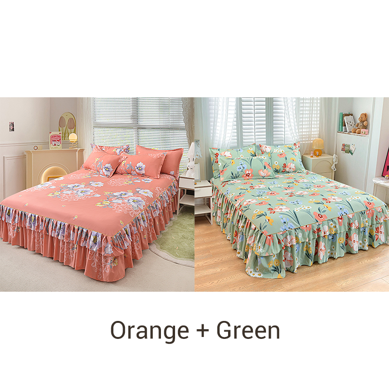 🤩🤩Limited-time 50% off⏰3-Piece Ruffled Bed Skirt Set🛏️