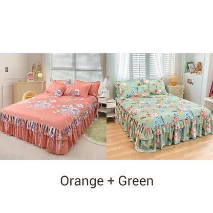 🤩🤩Limited-time 50% off⏰3-Piece Ruffled Bed Skirt Set🛏️